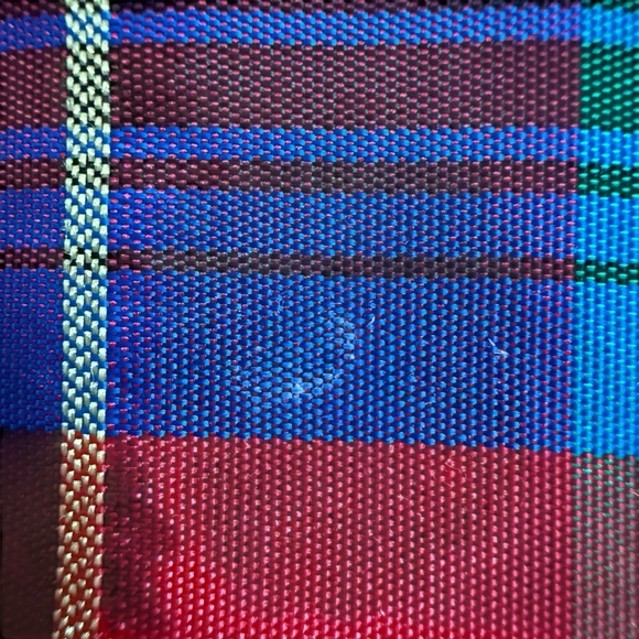 Vtg 80s Lanz Red Velvet Tartan Plaid Taffeta Holiday Formal Party Gown Dress 10 - Picture 12 of 14